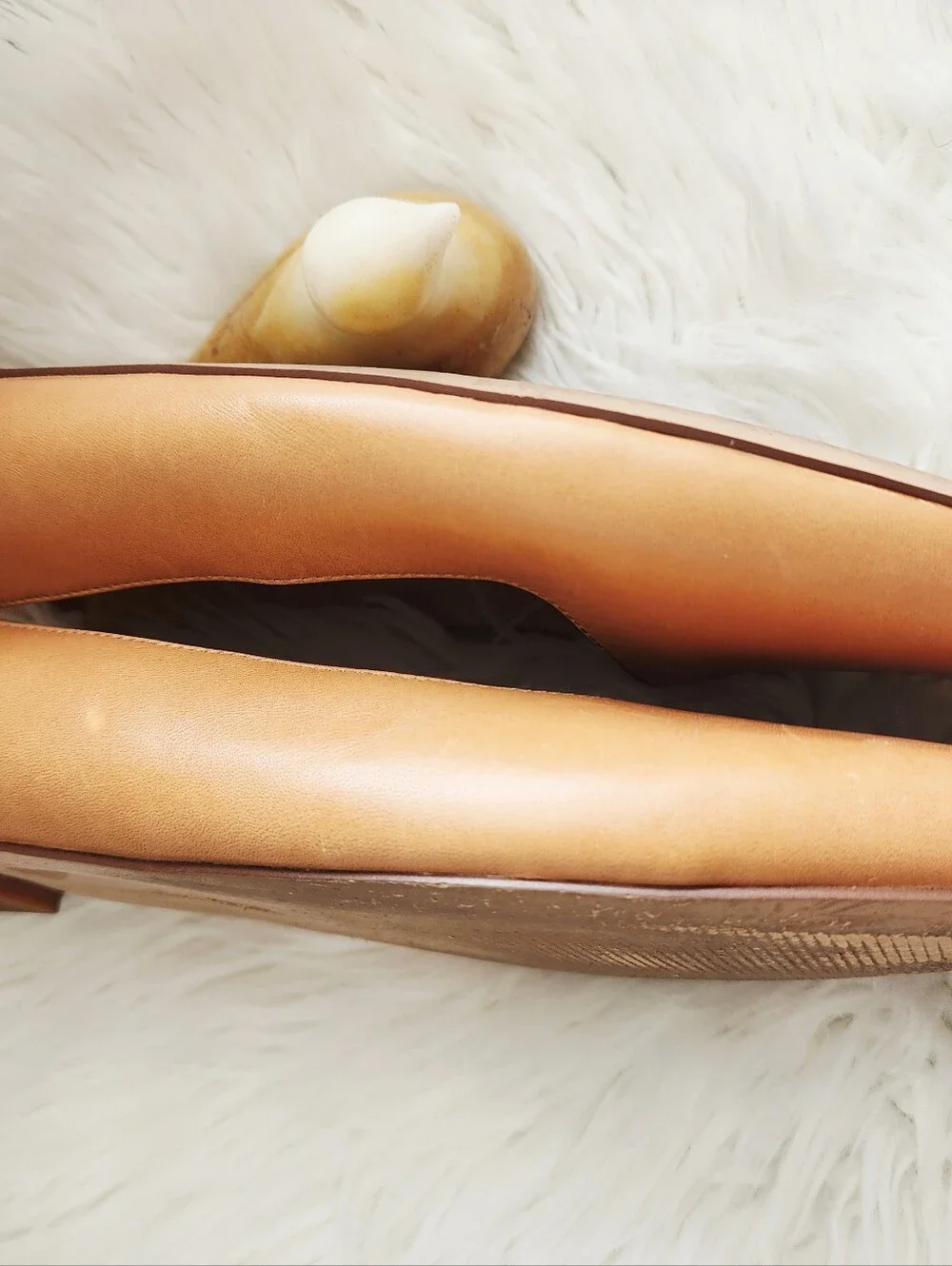 MADEWELL THE MARGOT POINTED TOE SLINGBACK FLAT IN LEATHER CAMEL TONE SIZE 11